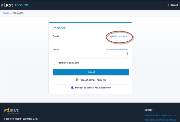 Přihlašovací formulář