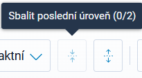Tlačítka pro sbalení a rozbalení úrovní seskupení Tlačítka pro sbalení a rozbalení úrovní seskupení