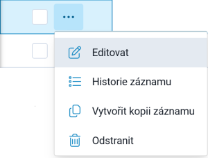 Možnosti záznamu Možnosti záznamu