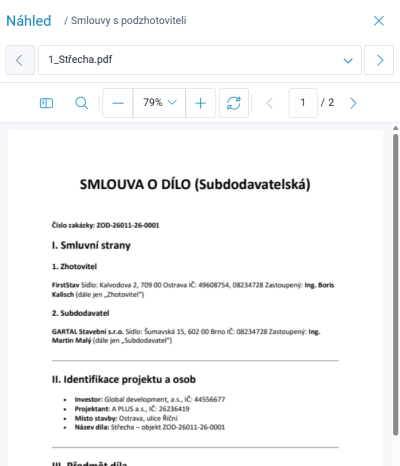 Náhled dokumentů Náhled dokumentů
