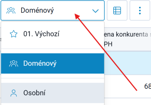 Výběr pohledu Výběr pohledu